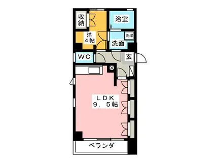 アルコ11(1LDK/5階)の間取り写真