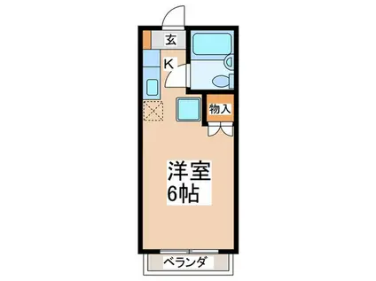 グリーンハイツ(1K/2階)の間取り写真