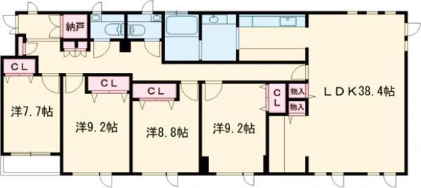 NEW PIAZZA(4LDK/5階)の間取り写真