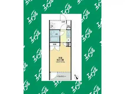 ハウス・エプタ(1K/4階)の間取り写真