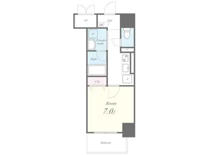 ブリリアコート金山(1K/10階)の間取り写真