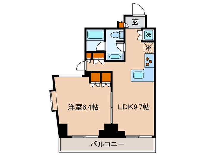 ビーロット小石川レジデンス(1LDK/7階)の間取り写真