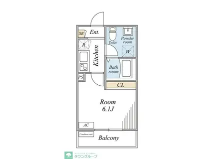 埼玉県飯能市栄町1丁目(1K/1階)の間取り写真