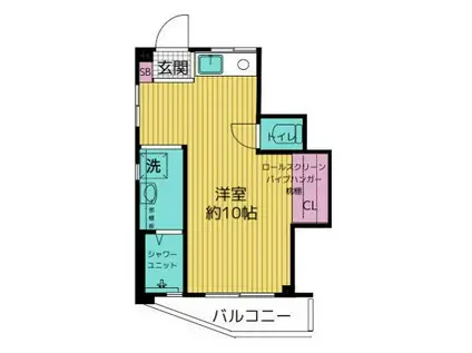 LILIO世田谷(ワンルーム/4階)の間取り写真