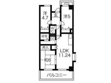 あおいマンション(3LDK/2階)の間取り写真