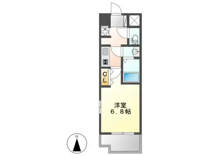 インプルーブ鶴舞(1K/12階)の間取り写真