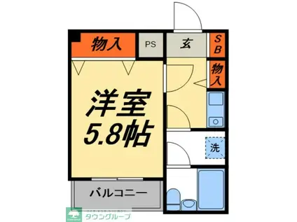 ライオンズマンション青戸第3(1K/1階)の間取り写真