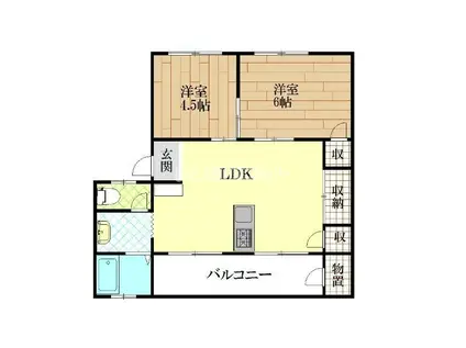 NEVE FIORE(2LDK/1階)の間取り写真