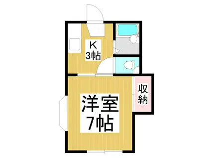 YMハイツ(1K/1階)の間取り写真