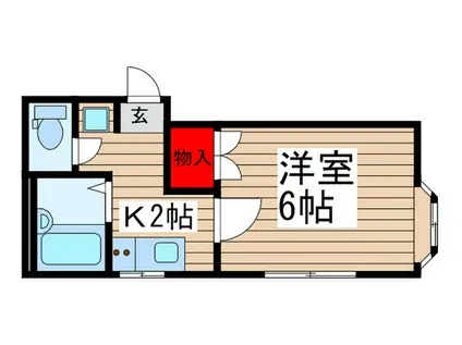 ルマハザマ(1K/1階)の間取り写真