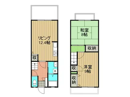 グリーンヒル引野(2LDK/1階)の間取り写真