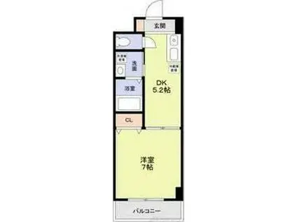 シビラ柴島(1DK/2階)の間取り写真