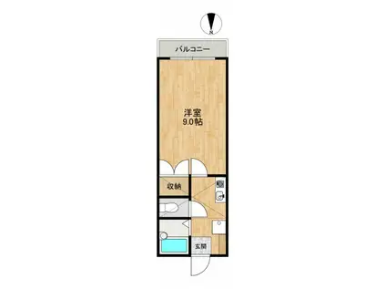 エステート31(1K/1階)の間取り写真