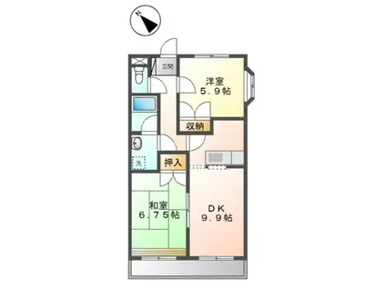エトワール20(2DK/1階)の間取り写真