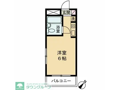 ビアメゾン用賀(ワンルーム/1階)の間取り写真