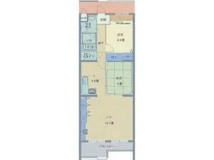 フロレアールII(2LDK/2階)の間取り写真