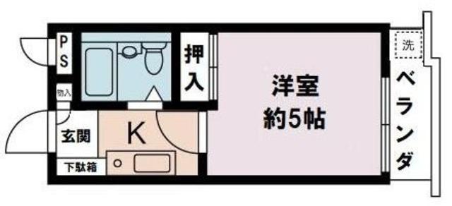 PLENDY清瀬(ワンルーム/2階)の間取り写真