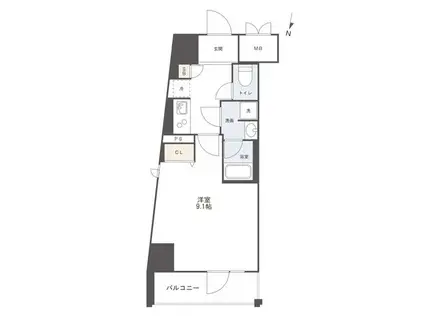 アルテカーサプレスト北千住(1K/5階)の間取り写真