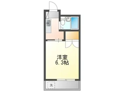 サンライズ7(1K/3階)の間取り写真