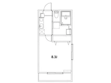 L`APPARTEMENT221(1K/1階)の間取り写真