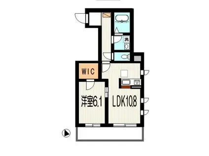 LARGO DE DOCE(1LDK/3階)の間取り写真