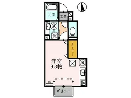 グランメゾン WD(ワンルーム/1階)の間取り写真