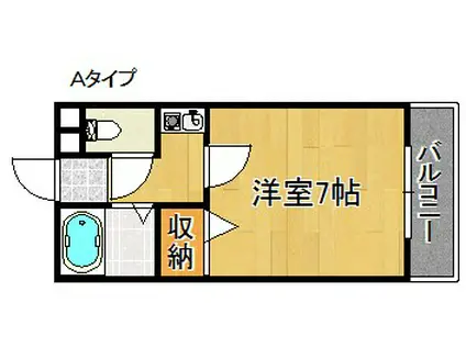 メゾンド二色浜(1K/3階)の間取り写真