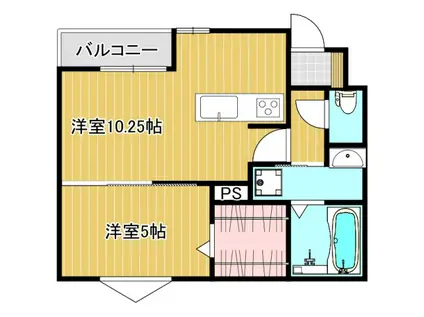 CASA GRANDE(1LDK/1階)の間取り写真