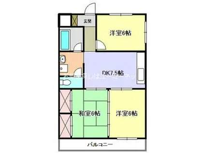 さくらハイツ(3DK/1階)の間取り写真