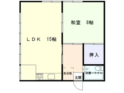 コーポちば(1LDK/2階)の間取り写真