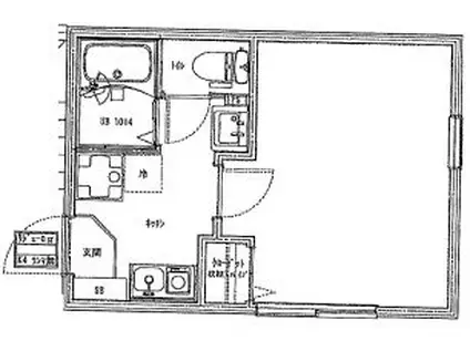 リーヴェルポート金沢文庫LEMURIA(1K/2階)の間取り写真