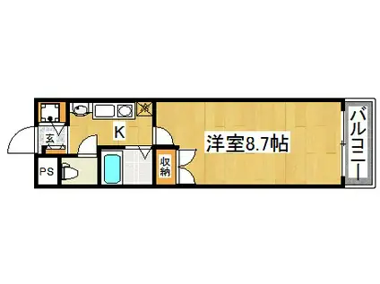 トライトンコート(1K/3階)の間取り写真