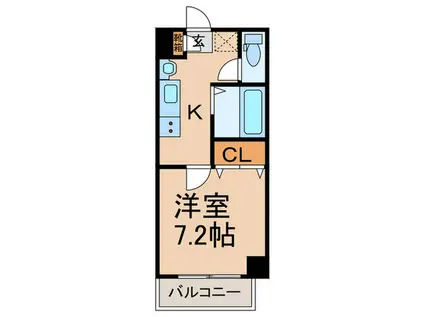 キャピタルときわ台(1K/2階)の間取り写真