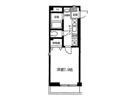 Y S FLATワイズフラット(1K/2階)の間取り写真