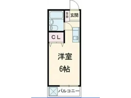 プリマ田無(1K/2階)の間取り写真