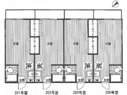 カーサ・コスタ谷中(ワンルーム/2階)の間取り写真