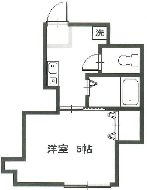 第7Z西村ビル(1K/4階)の間取り写真