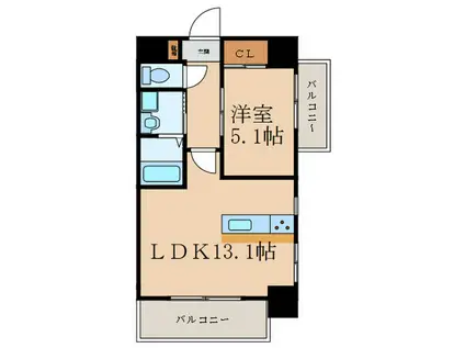 MDIシエルコンティーレ曽根北町(1LDK/7階)の間取り写真