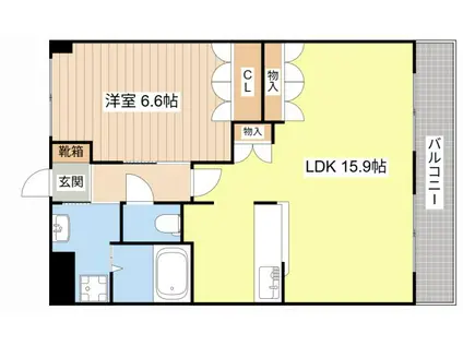 ロイヤルKII(1LDK/2階)の間取り写真