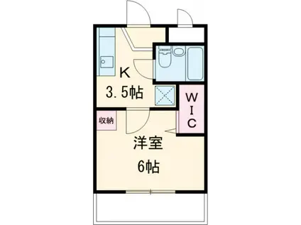 グレース21(1K/3階)の間取り写真