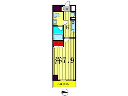 ジェノヴィア押上スカイガーデン(1K/3階)の間取り写真