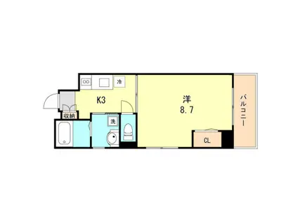 リヴェールハウス(1K/2階)の間取り写真