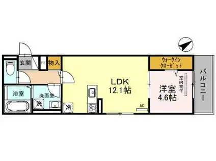 SPARSA(1LDK/2階)の間取り写真