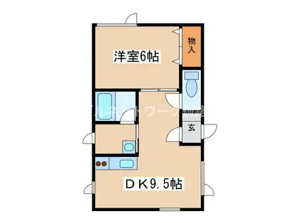 弥生ハイツKUDOUH-II(1DK/2階)の間取り写真