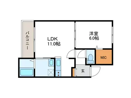 TWINKLE桑園 トゥインクル桑園(1LDK/3階)の間取り写真