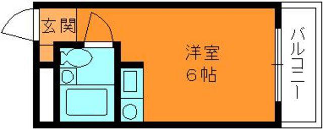 リヴェール王寺(ワンルーム/2階)の間取り写真