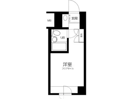 グランドハウスシャンティ(ワンルーム/9階)の間取り写真