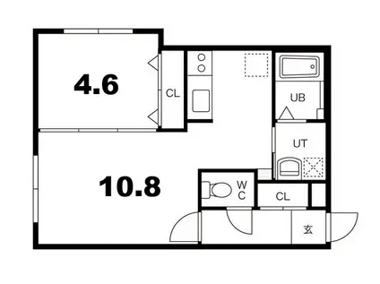 ORNIS千歳(1LDK/2階)の間取り写真