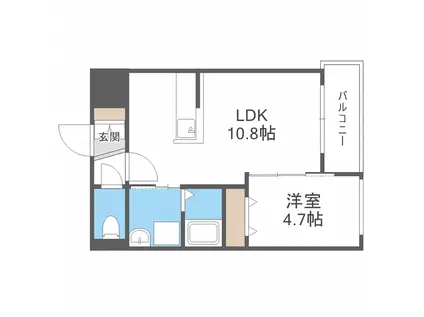 KABAYA GARDEN SAPPORO(1LDK/2階)の間取り写真