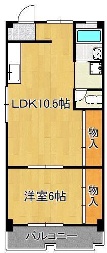 渡辺興産ビル(1LDK/7階)の間取り写真
